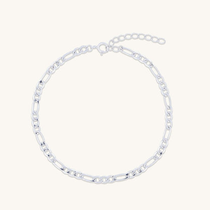 Figaro chain bracelet, dainty refined finish