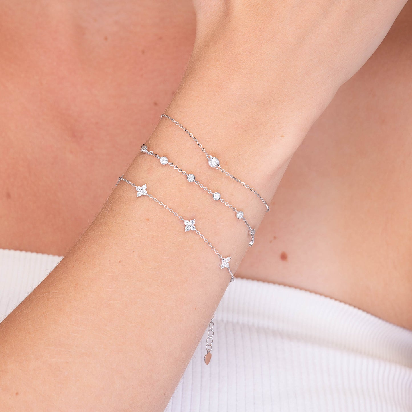 Lucky clover chain bracelet, refined design