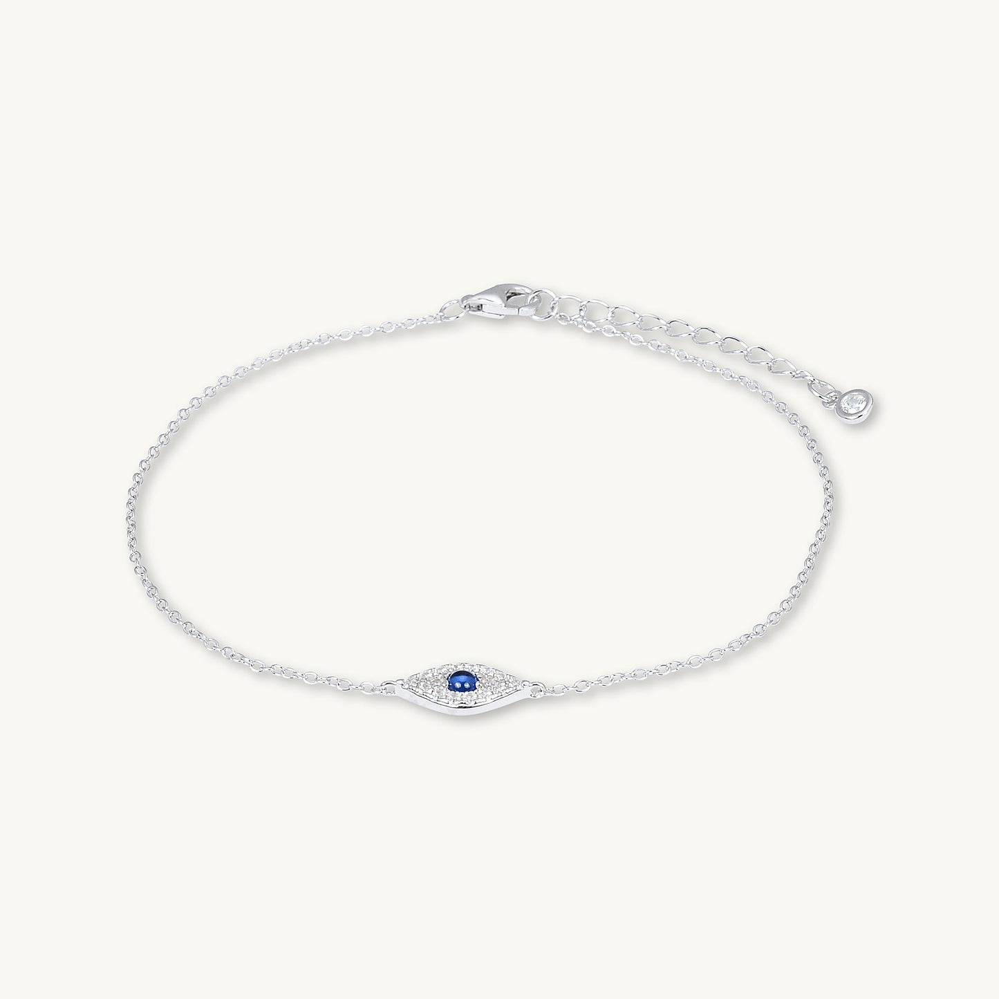 Gold evil eye pave chain, refined feminine design