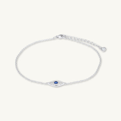 Gold evil eye pave chain, refined feminine design