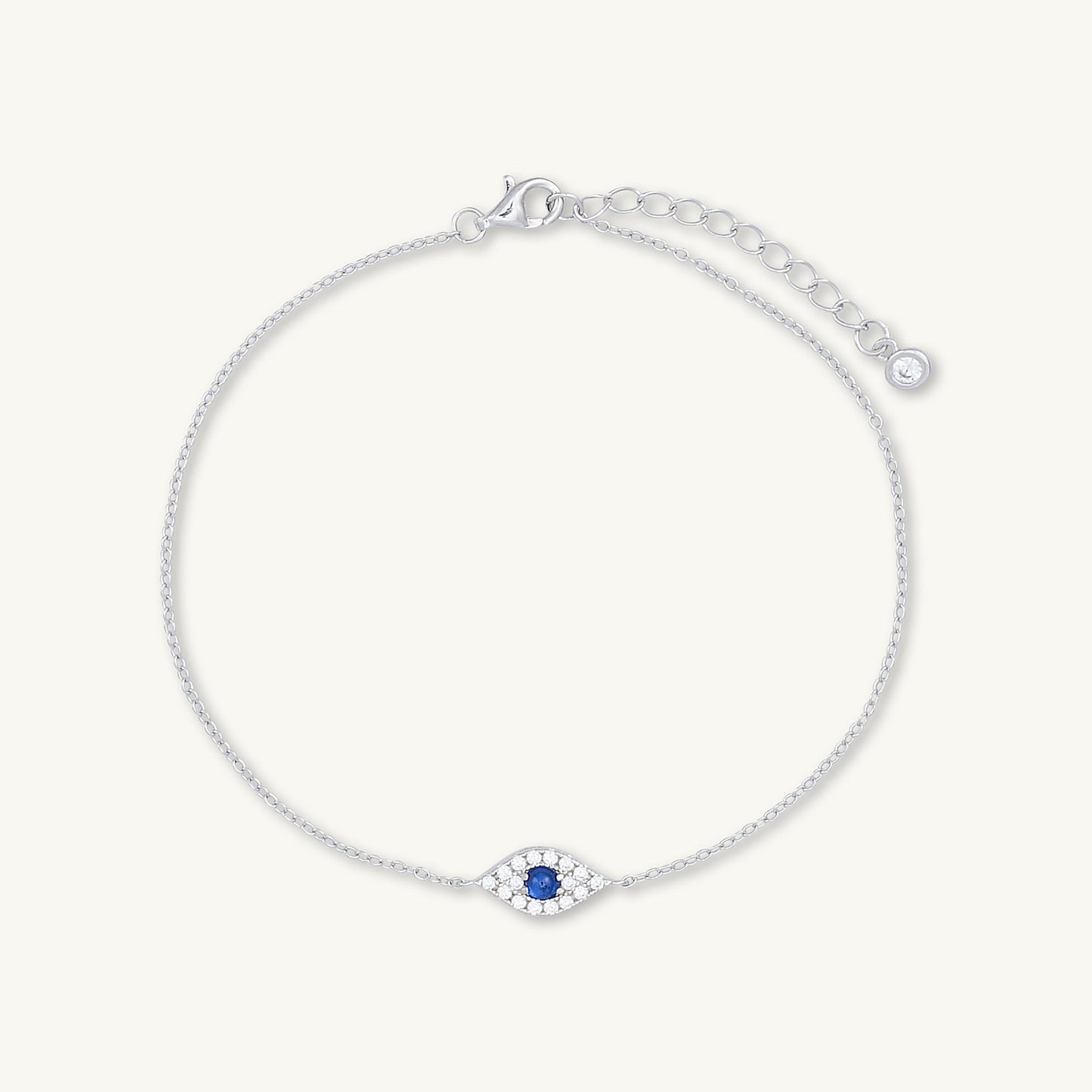 Pave evil eye bracelet alternative angle view