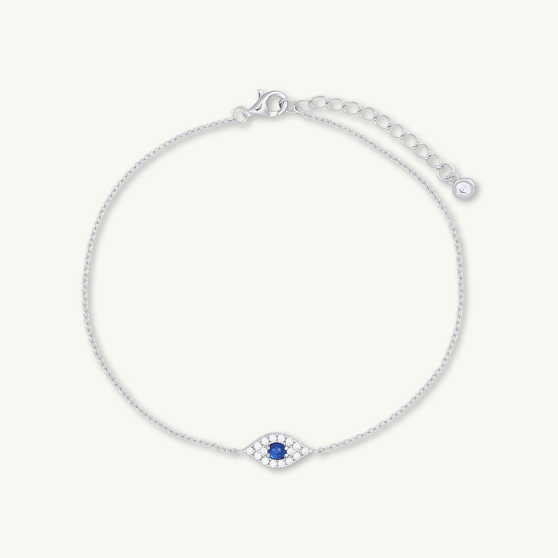 Pave evil eye bracelet alternative angle view