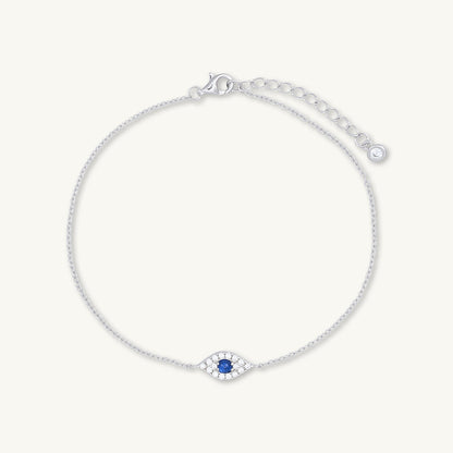 Pave evil eye bracelet alternative angle view