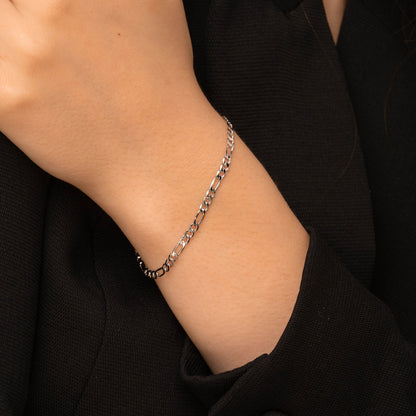 Gold figaro bracelet, refined everyday jewellery