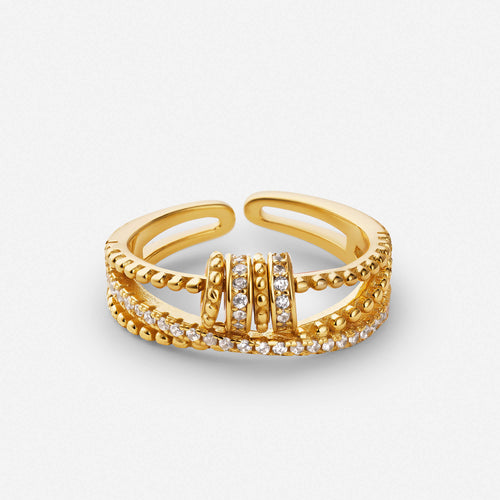 Eternal Knot Ring polished gold sterling silver infinity symbol – Ravyena
