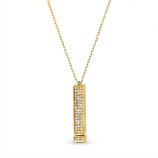I love you necklace with secret message and crystals