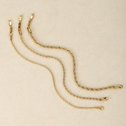 Gold Rope Chain Bracelet — Woven Design, Everyday Elegance