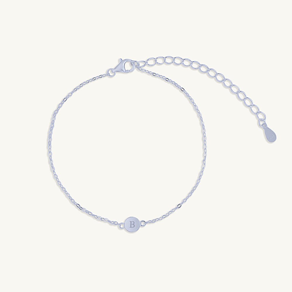 Gold vermeil dot bracelet, side angle view