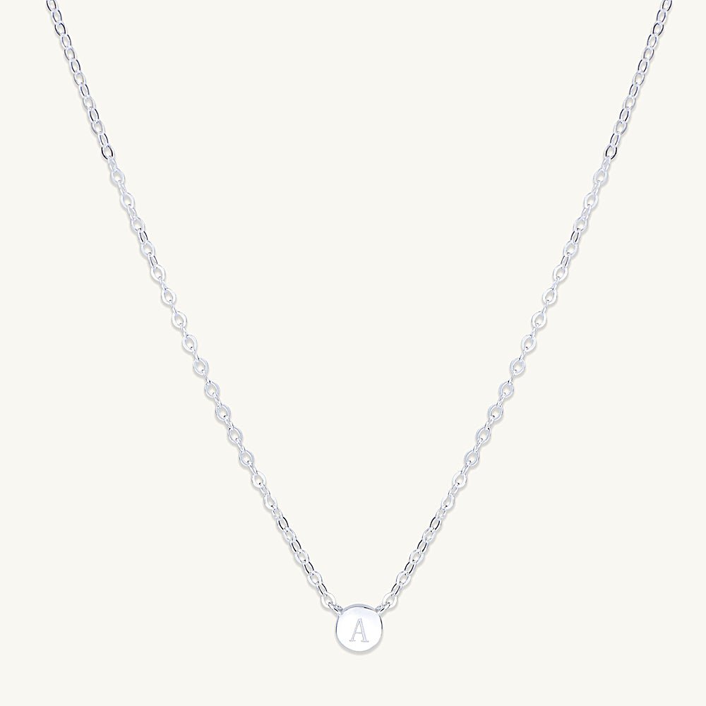 Letter dot pendant variation F in 18K gold vermeil