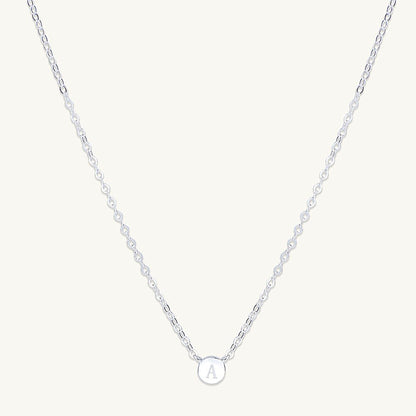 Letter dot pendant variation F in 18K gold vermeil