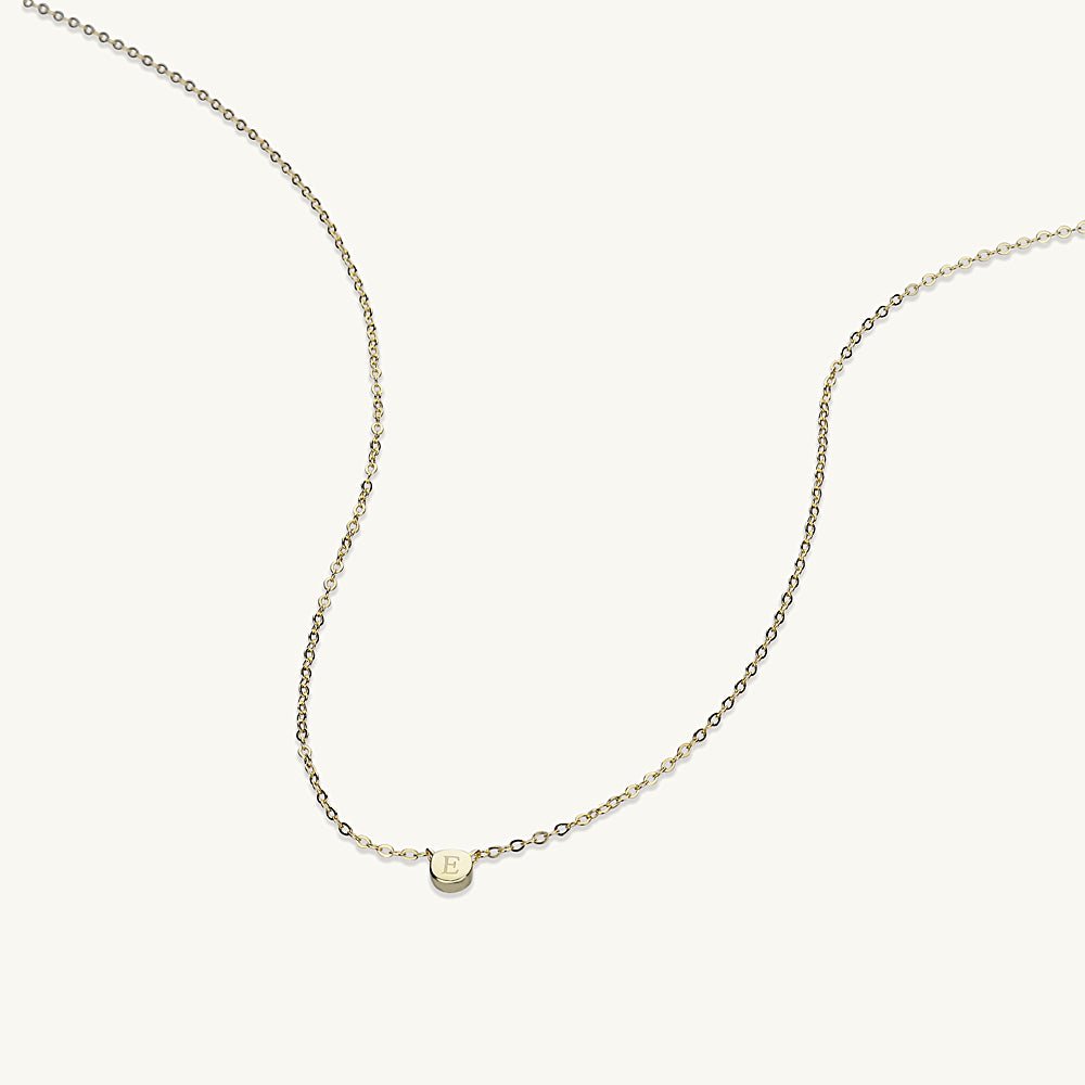 Initial dot necklace alternative angle view