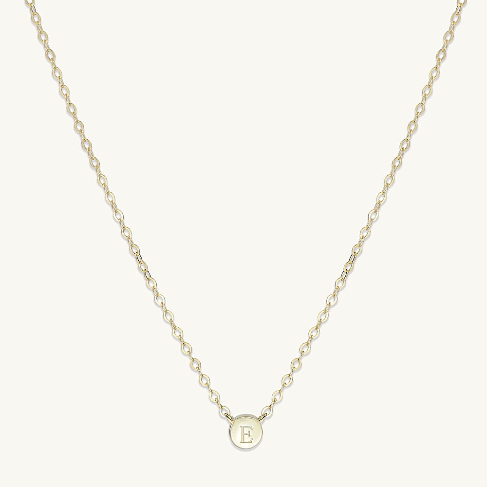 Initial letter dot necklace in 18K gold vermeil