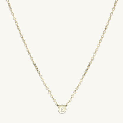 Initial letter dot necklace in 18K gold vermeil