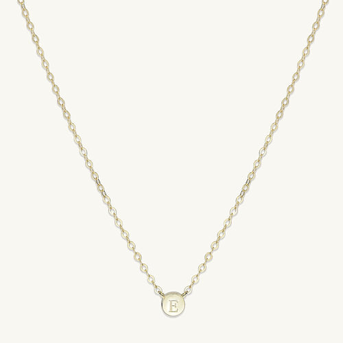 Initial letter dot necklace in 18K gold vermeil