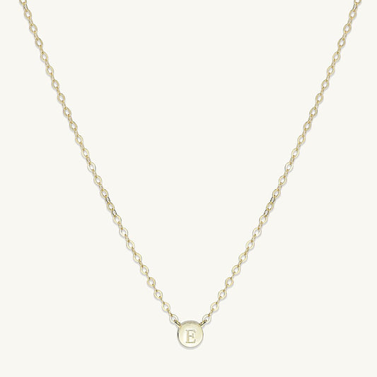 Initial letter dot necklace in 18K gold vermeil