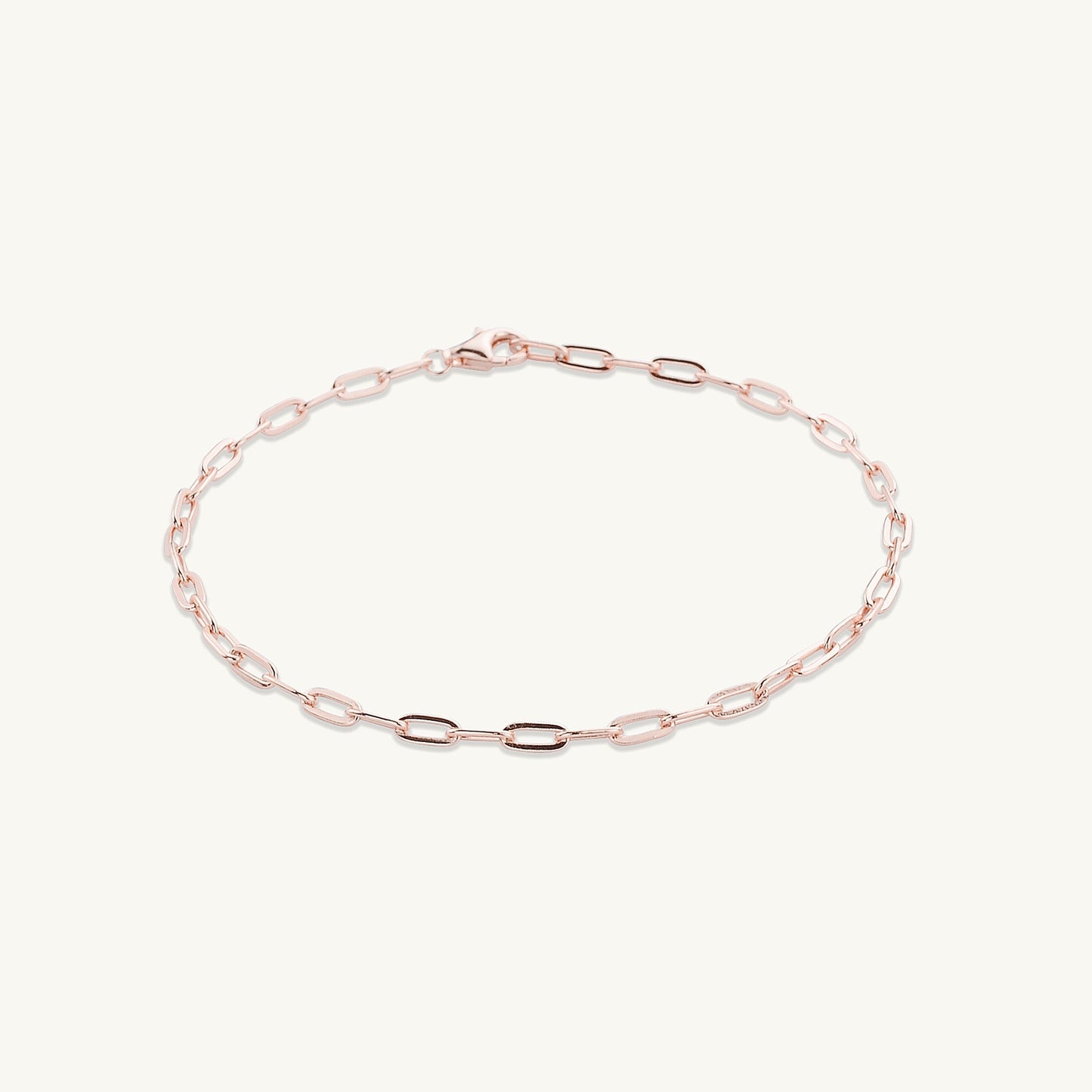 Link bracelet on neutral background