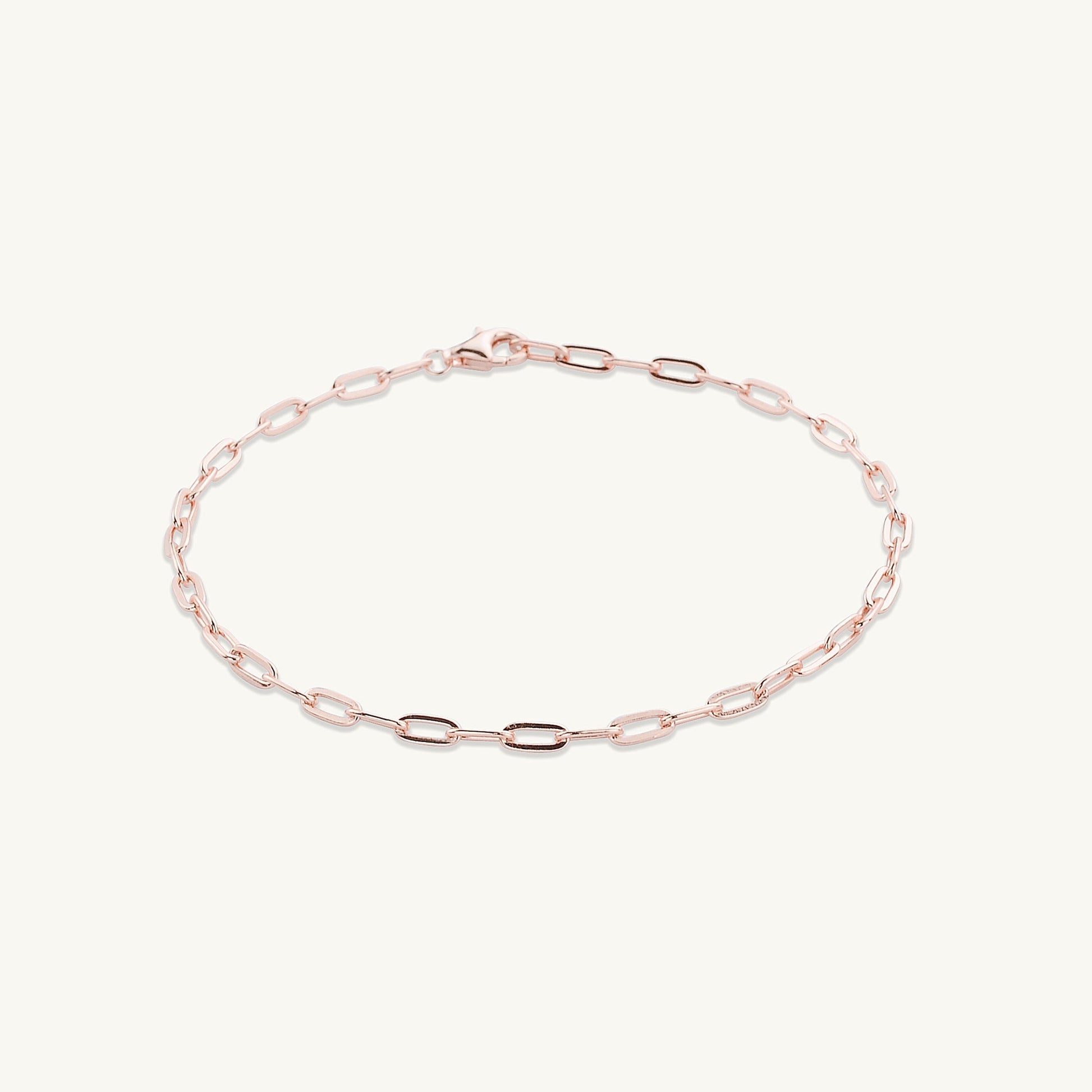 Link bracelet on neutral background