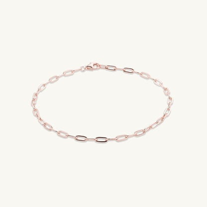 Link bracelet on neutral background