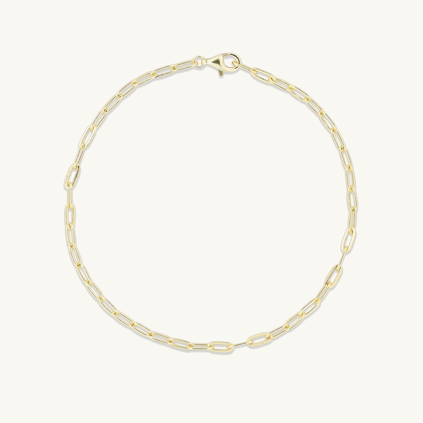 Link chain stacking bracelet in gold finish