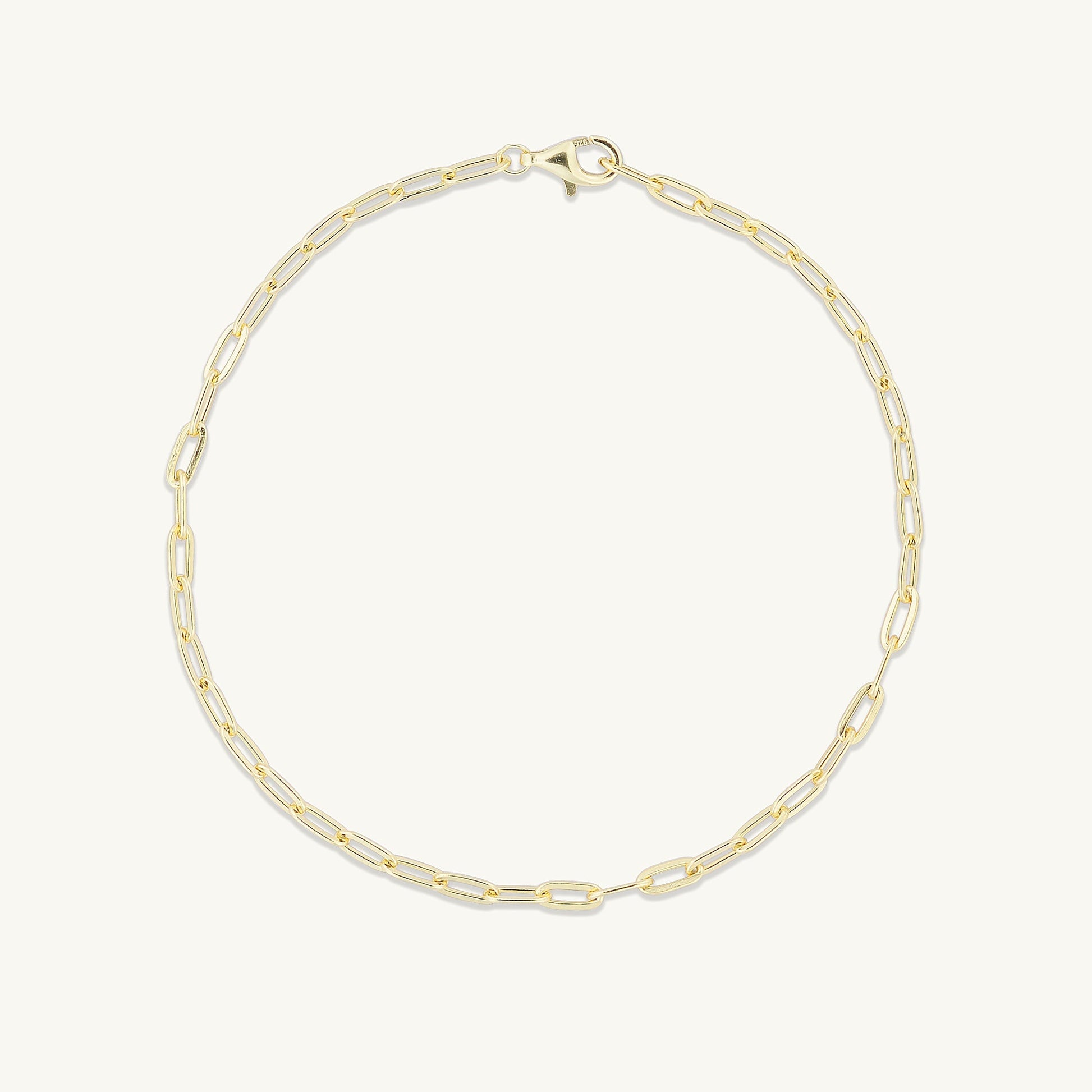 Link chain stacking bracelet in gold finish