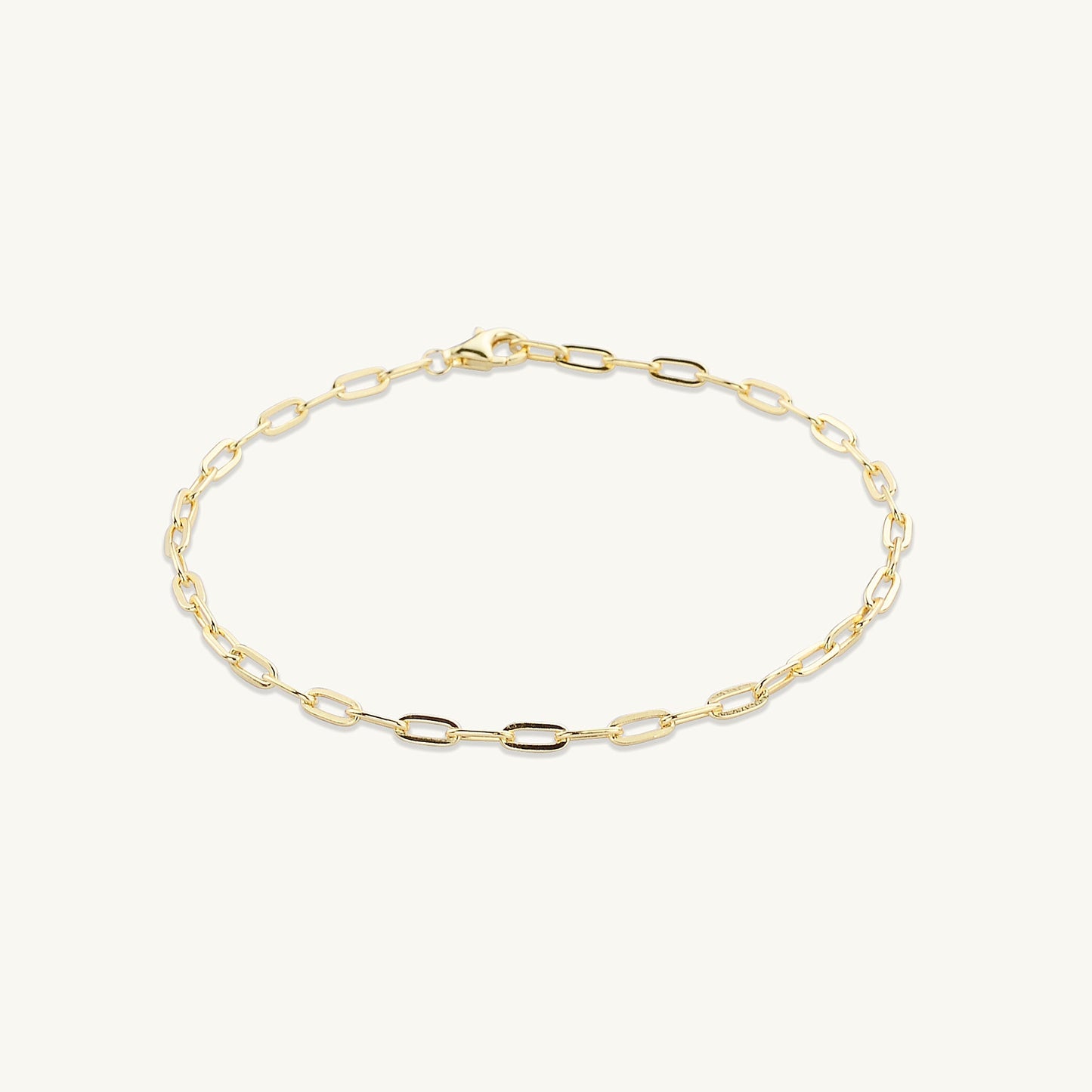 Gold link bracelet variation C, refined finish