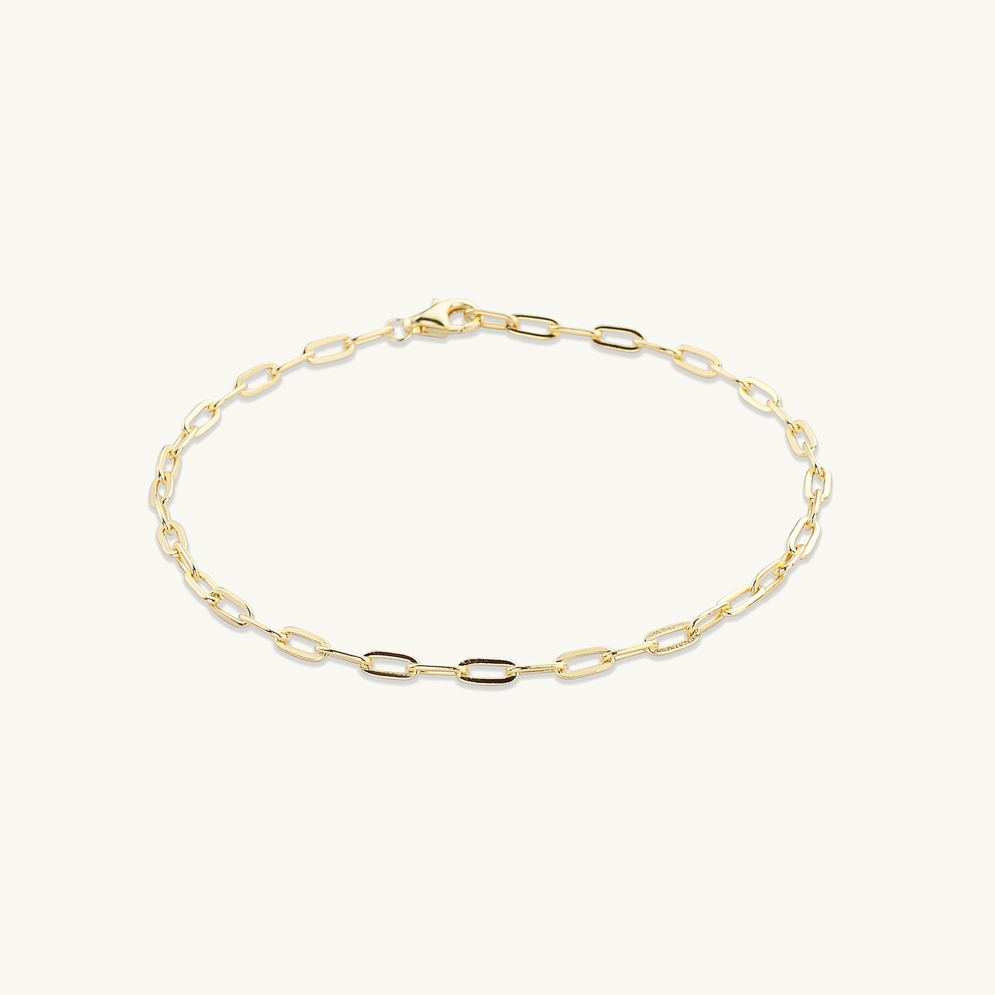 Gold link bracelet variation C, refined finish