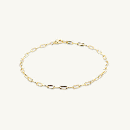 Gold link bracelet variation C, refined finish