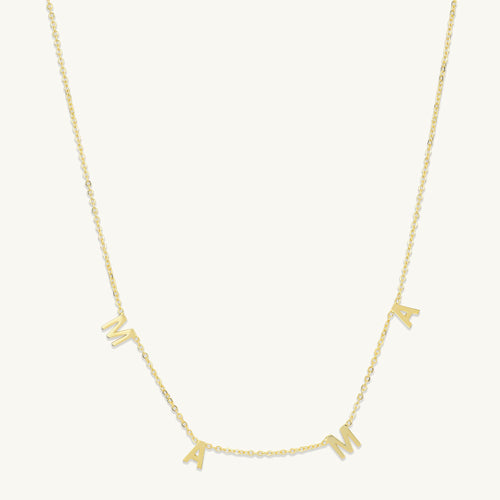 Mama letter chain necklace in 18K gold vermeil
