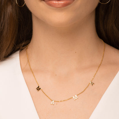 Gold Mama pendant necklace, meaningful gift design