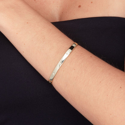 Close-up of north star bangle detail