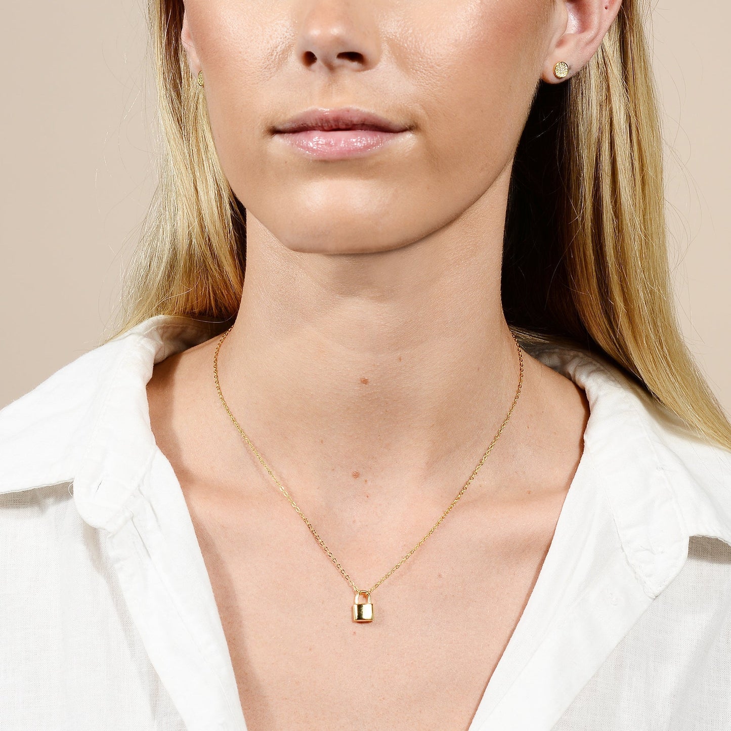 Padlock letter pendant variation I, refined modern design
