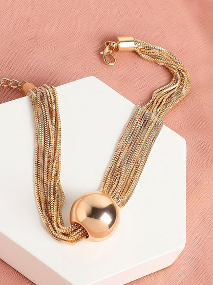 Gold layered chain necklace, dainty refined jewellery