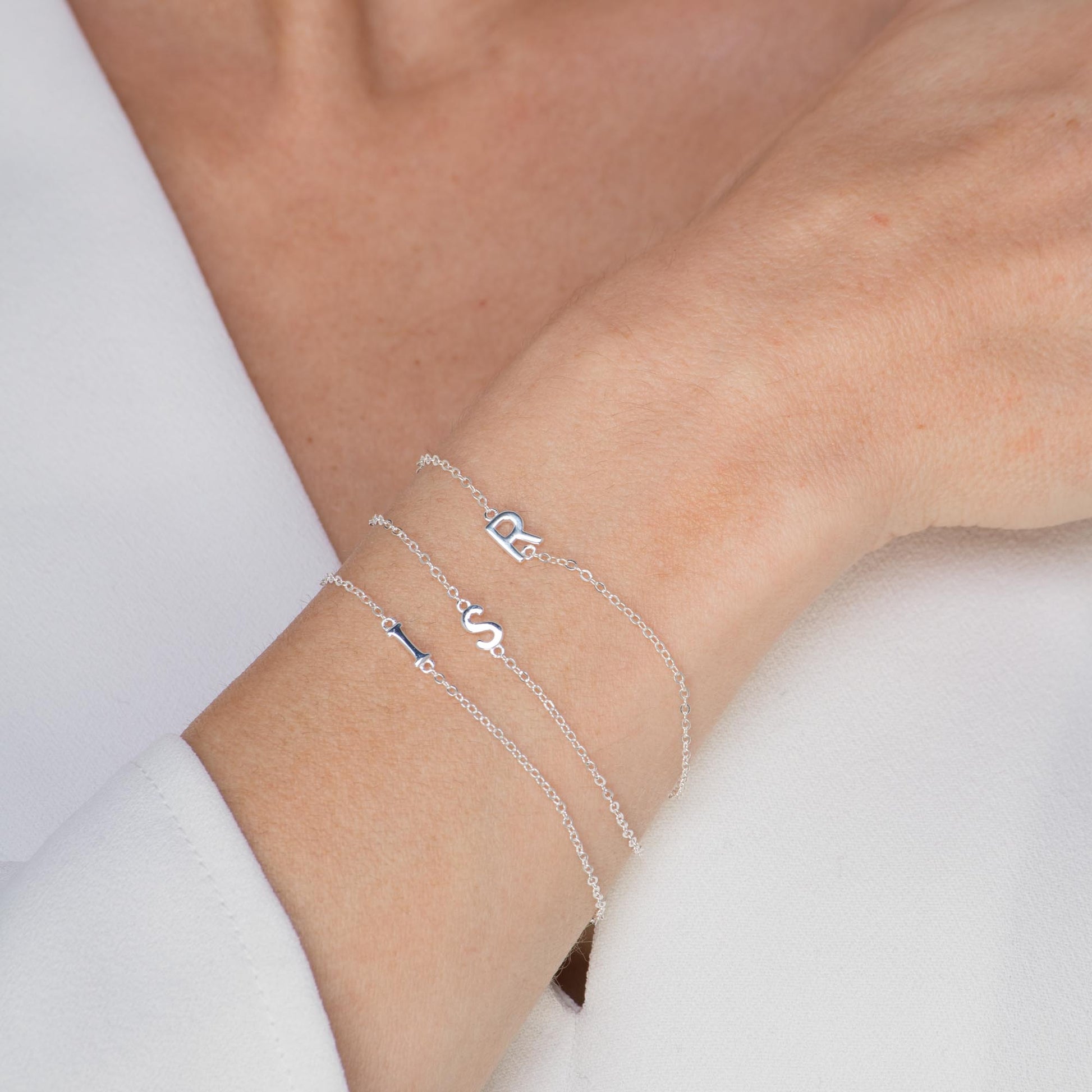 Sideways letter bracelet variation B