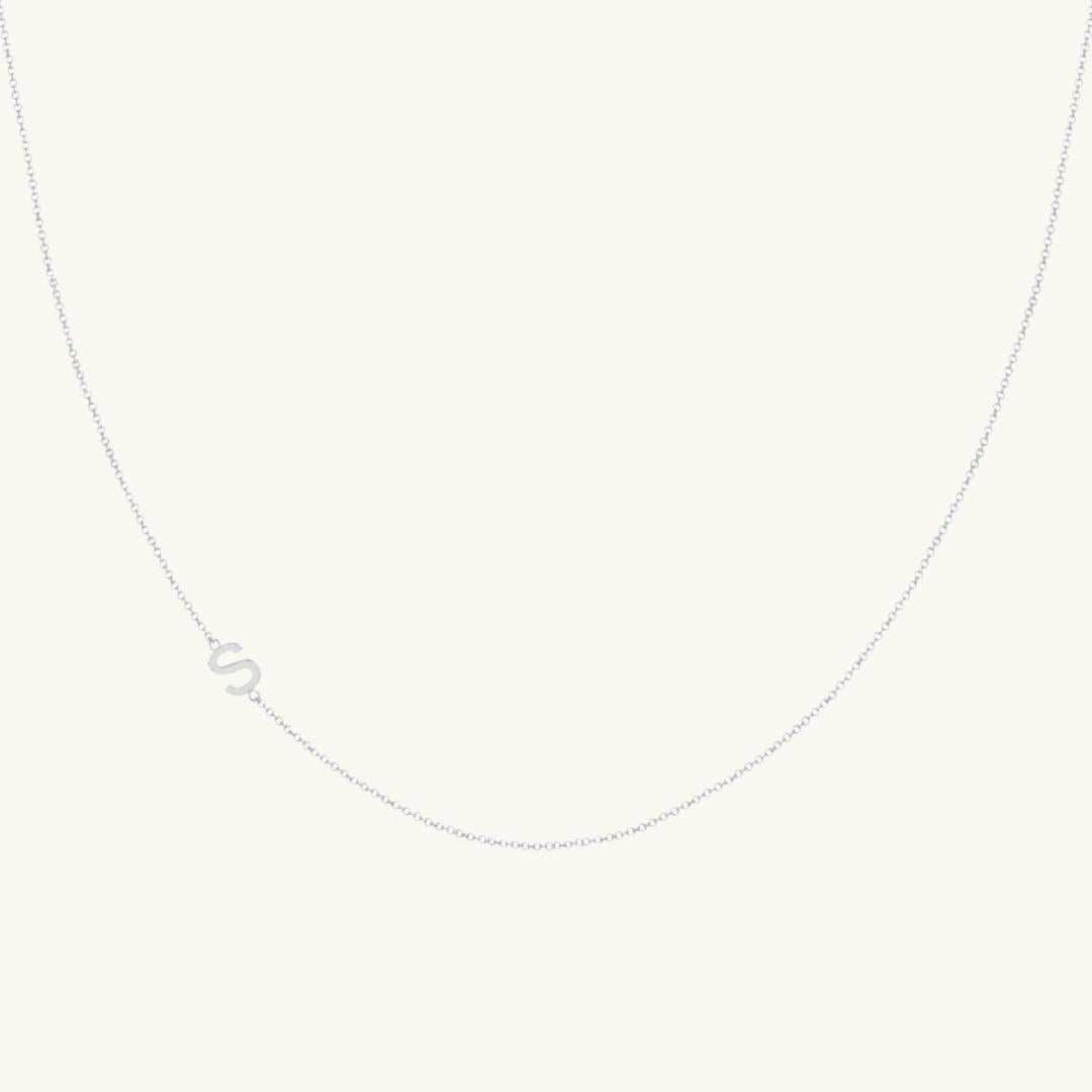 Sideways letter pendant variation A in gold vermeil