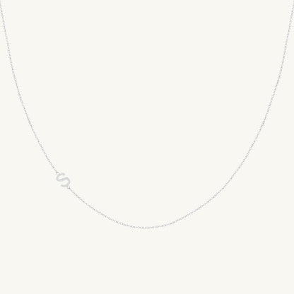 Sideways letter pendant variation A in gold vermeil