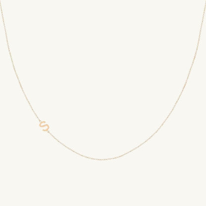 Sideways letter pendant variation C, refined finish