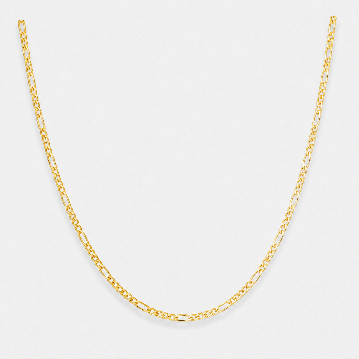 Slim Figaro Chain Necklace — 18k Gold Vermeil