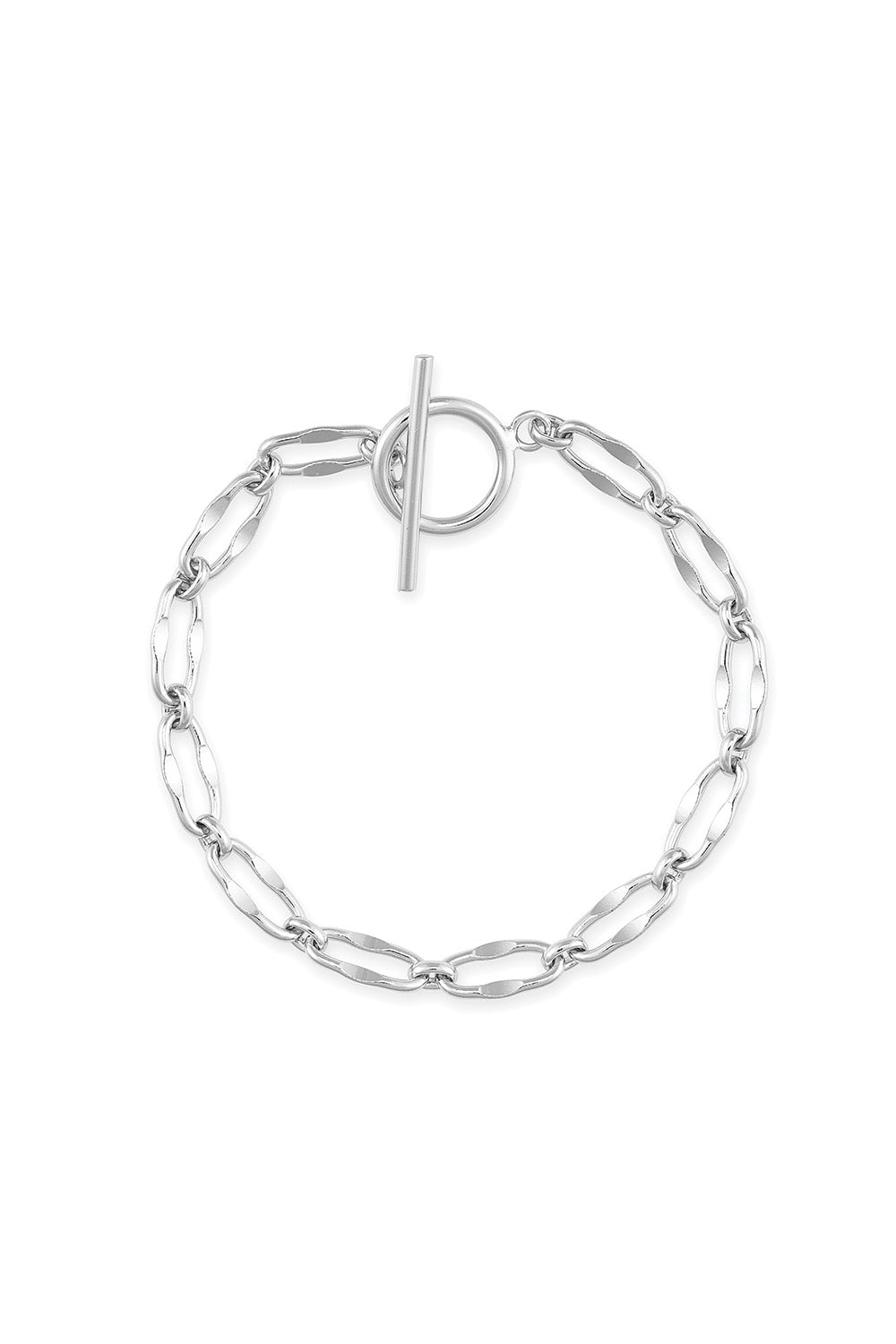 Chunky sterling silver chain bracelet