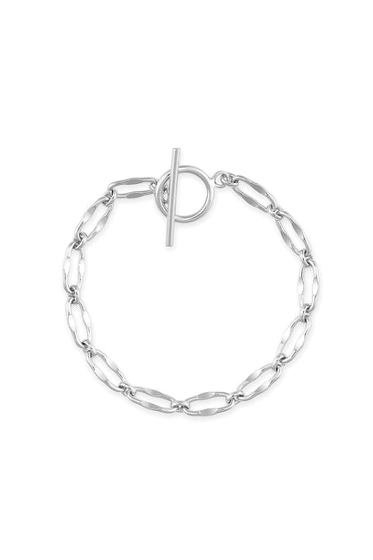 Chunky sterling silver chain bracelet