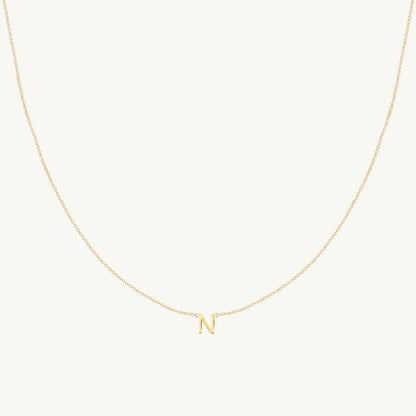 Initial letter necklace in 18K gold vermeil